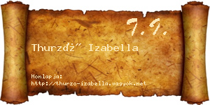 Thurzó Izabella névjegykártya